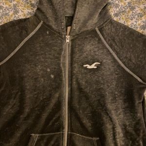 grey hollister oversized hoodie